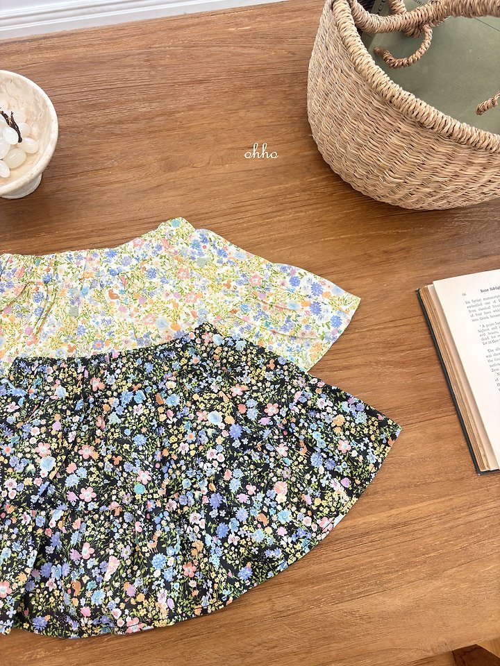 Ohho - Korean Children Fashion - #prettylittlegirls - Floral Shirring Skirt - 11