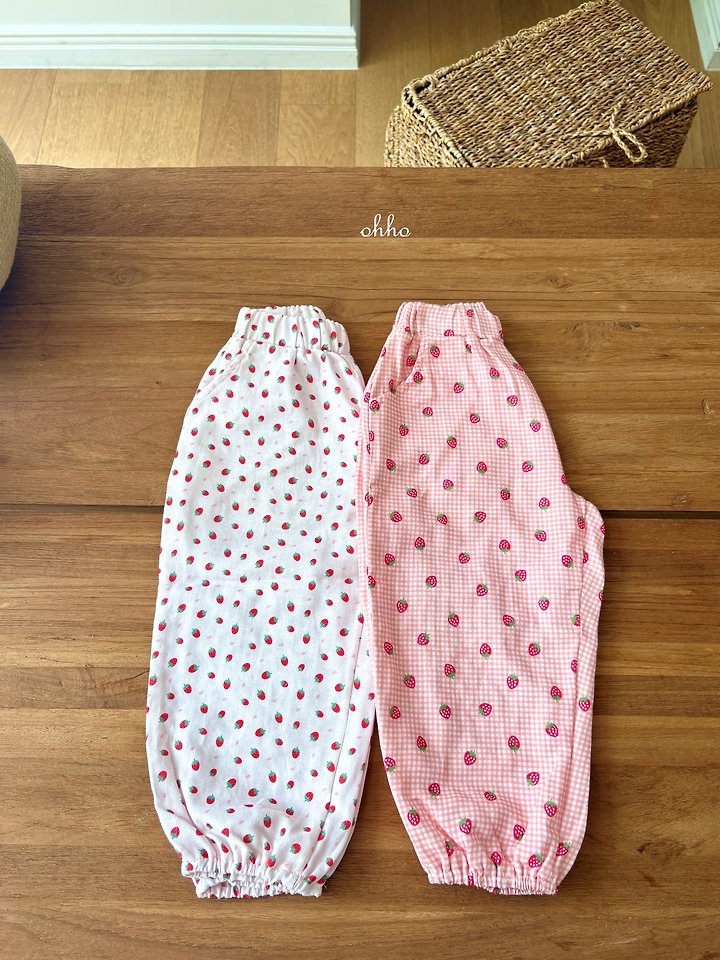 Ohho - Korean Children Fashion - #prettylittlegirls - Berry Berry Elastic Pants - 7
