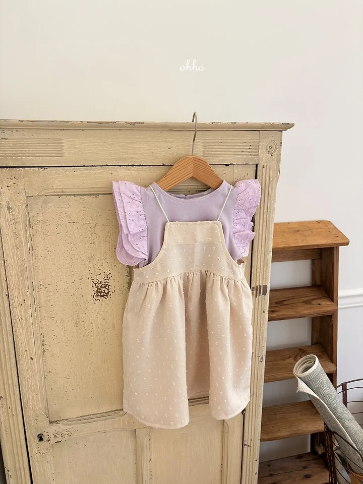 Ohho - Korean Children Fashion - #stylishchildhood - Pom-Pom Strap One-piece - 6