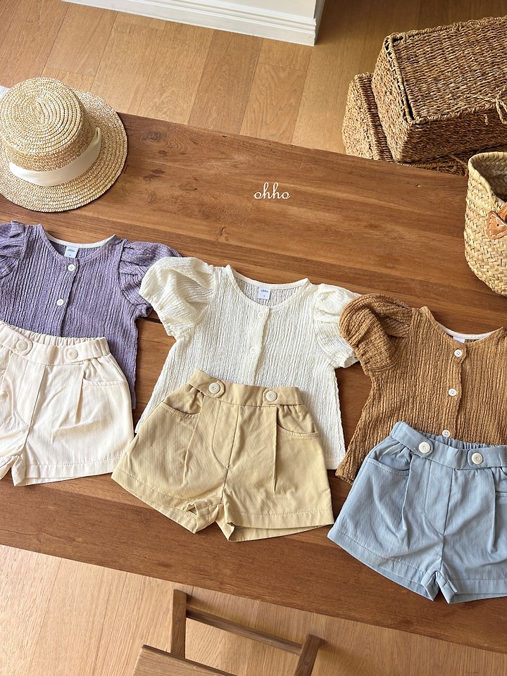 Ohho - Korean Children Fashion - #todddlerfashion - French Short Sleeve Cardigan