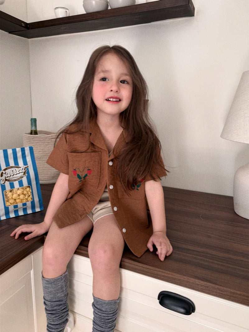 Ojodepapa - Korean Children Fashion - #discoveringself - Strawberry Shirt - 5