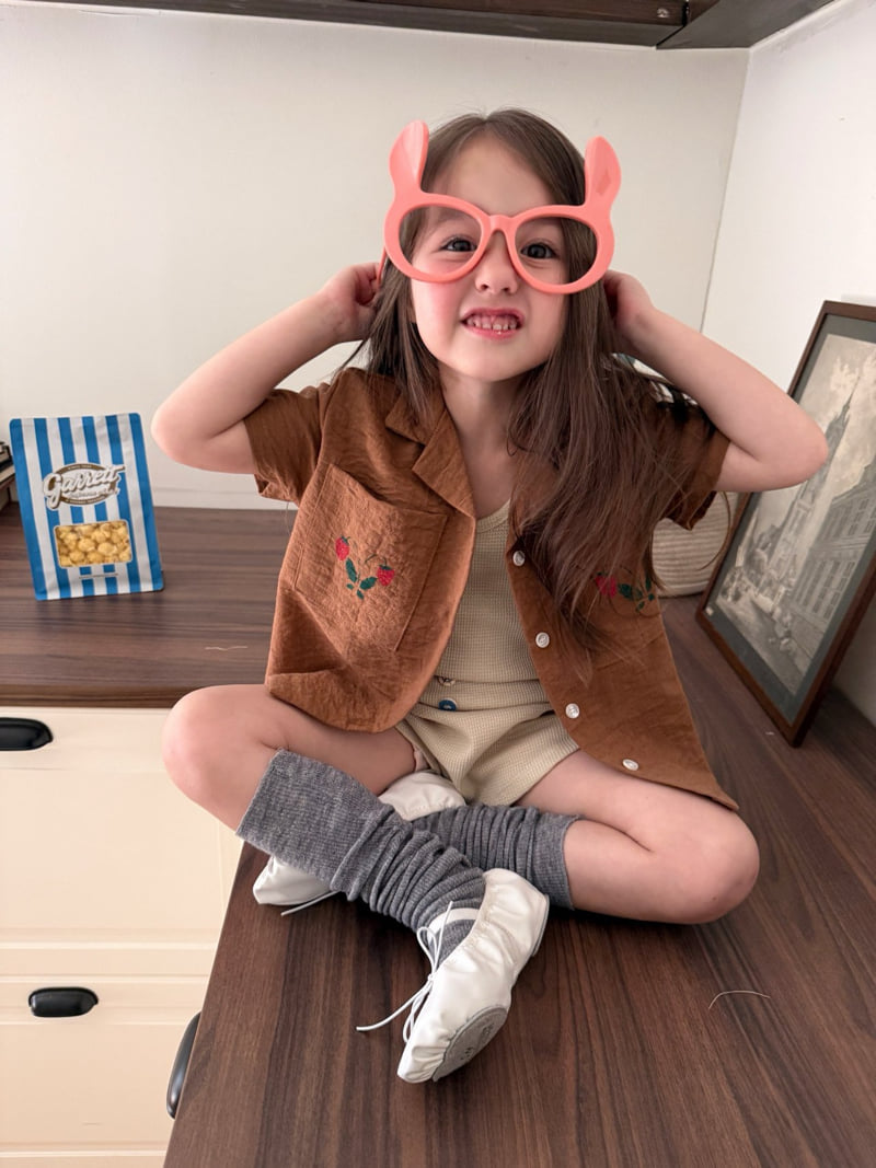 Ojodepapa - Korean Children Fashion - #stylishchildhood - Strawberry Shirt