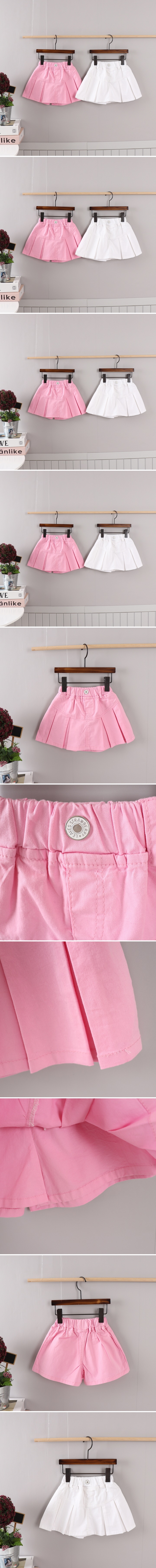 Olive denim - Korean Children Fashion - #kidsstore - Cotton Span Skort