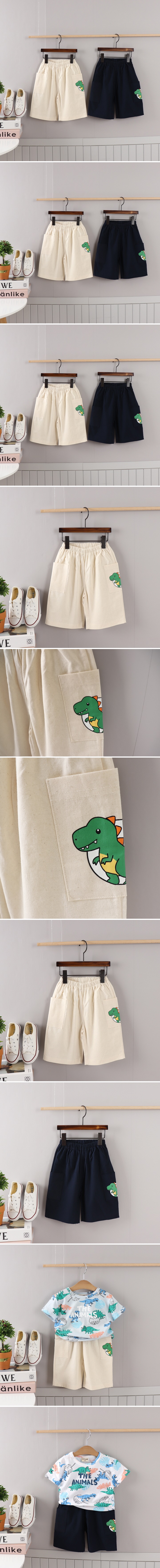 Olive denim - Korean Children Fashion - #prettylittlegirls - Woven Dino Pants