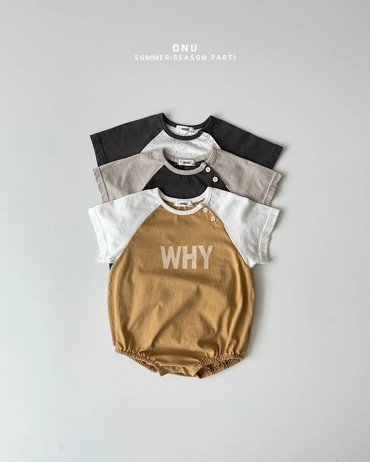 Onu - Korean Baby Fashion - #babyboutique - Bebe WHY Raglan Suit