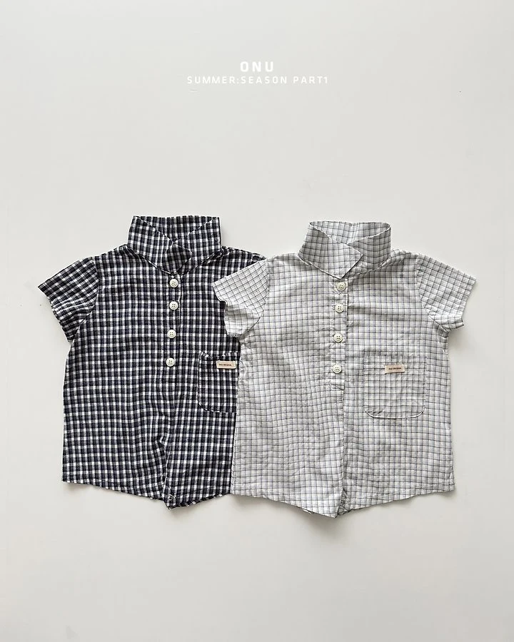 Onu - Korean Baby Fashion - #babyoutfit - Bebe Check Suit