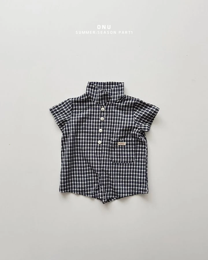 Onu - Korean Baby Fashion - #babyoutfit - Bebe Check Suit - 2