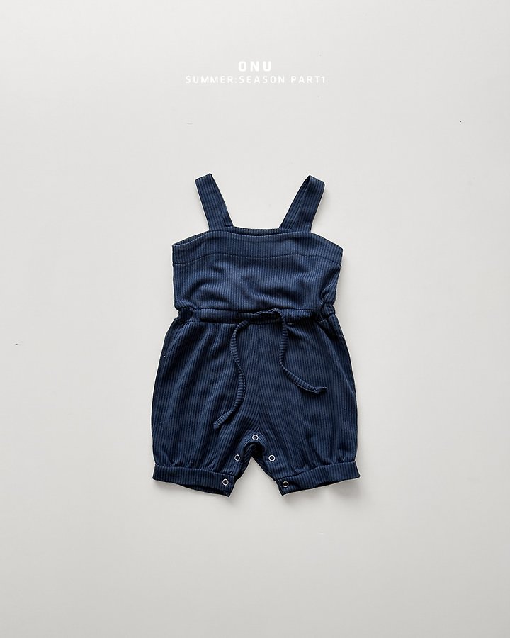Onu - Korean Baby Fashion - #onlinebabyboutique - Bebe Ribbed Overalls - 2