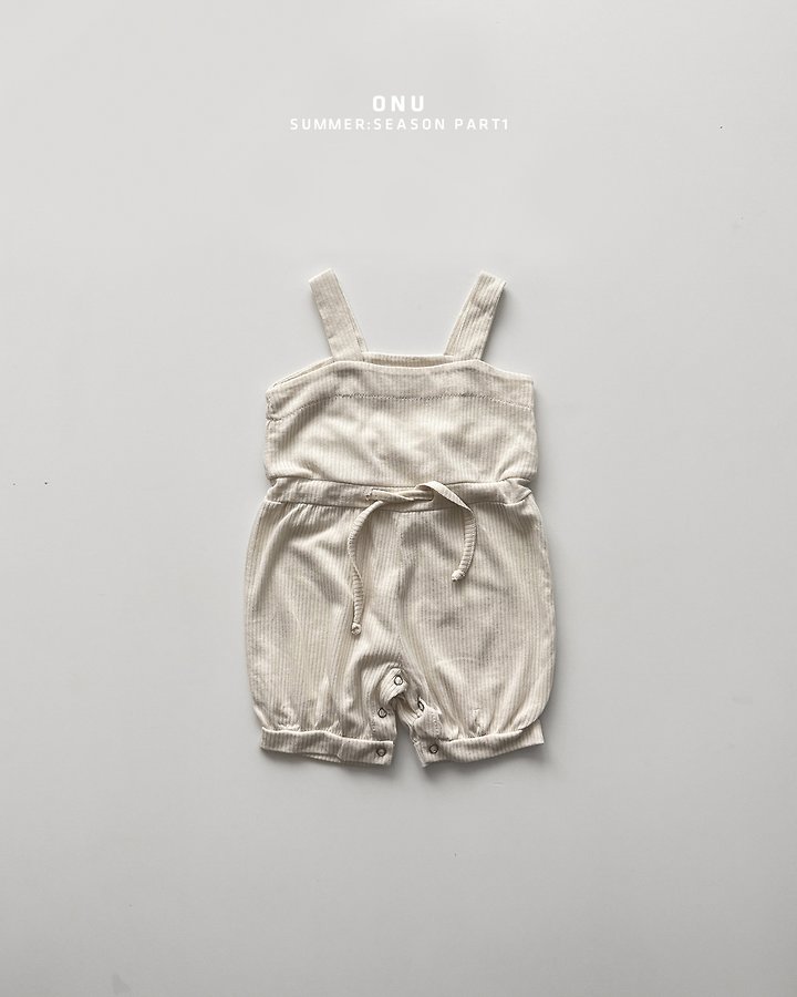 Onu - Korean Baby Fashion - #onlinebabyshop - Bebe Ribbed Overalls - 3