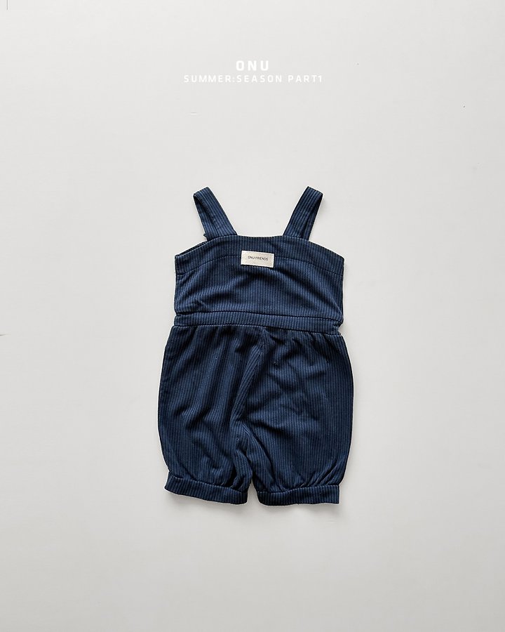 Onu - Korean Baby Fashion - #onlinebabyshop - Bebe Ribbed Overalls - 4
