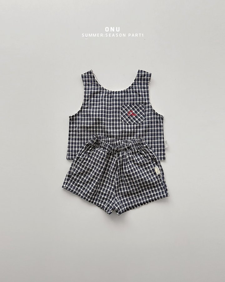 Onu - Korean Children Fashion - #Kfashion4kids - Check Sleeveless Blouse - 6
