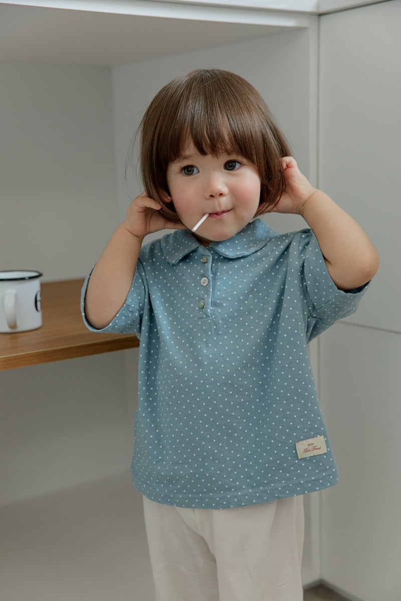 Onu - Korean Children Fashion - #Kfashion4kids - Dot Collar Short Sleeve Tee - 9
