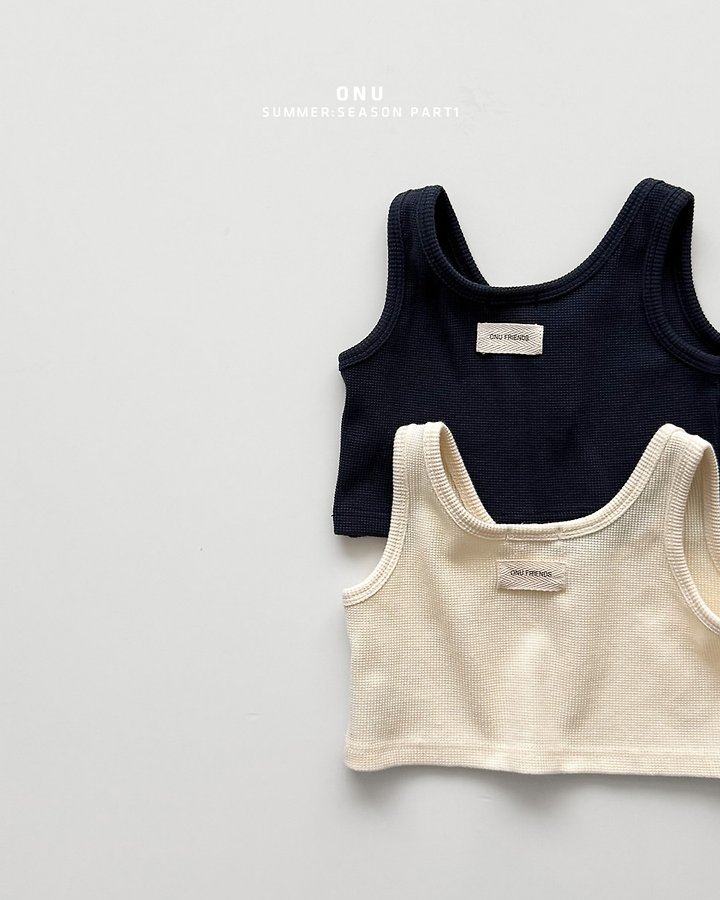 Onu - Korean Children Fashion - #Kfashion4kids - Mini Waffle Sleeveless - 5