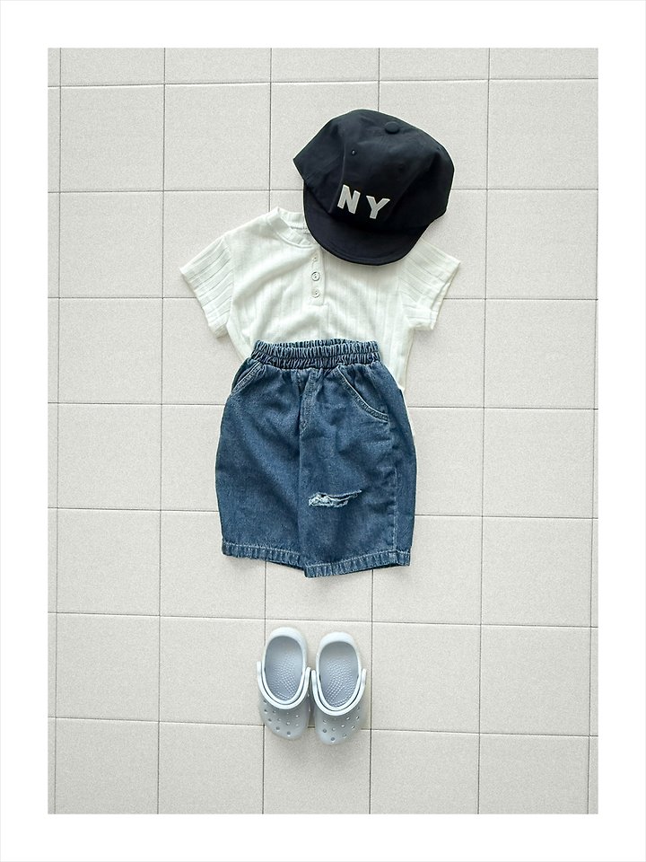 Onu - Korean Children Fashion - #childofig - Ribbed Button Tee - 8