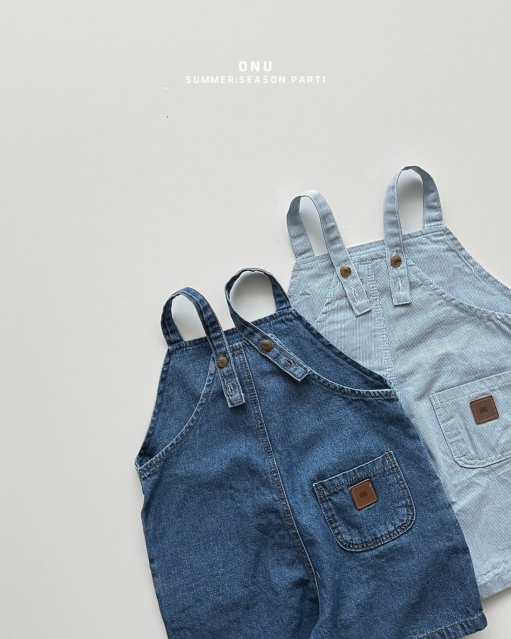 Onu - Korean Children Fashion - #childofig - Denim Overalls - 7