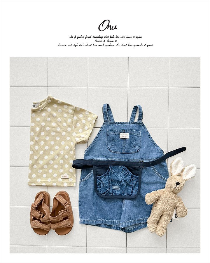 Onu - Korean Children Fashion - #childofig - Denim Overalls - 8