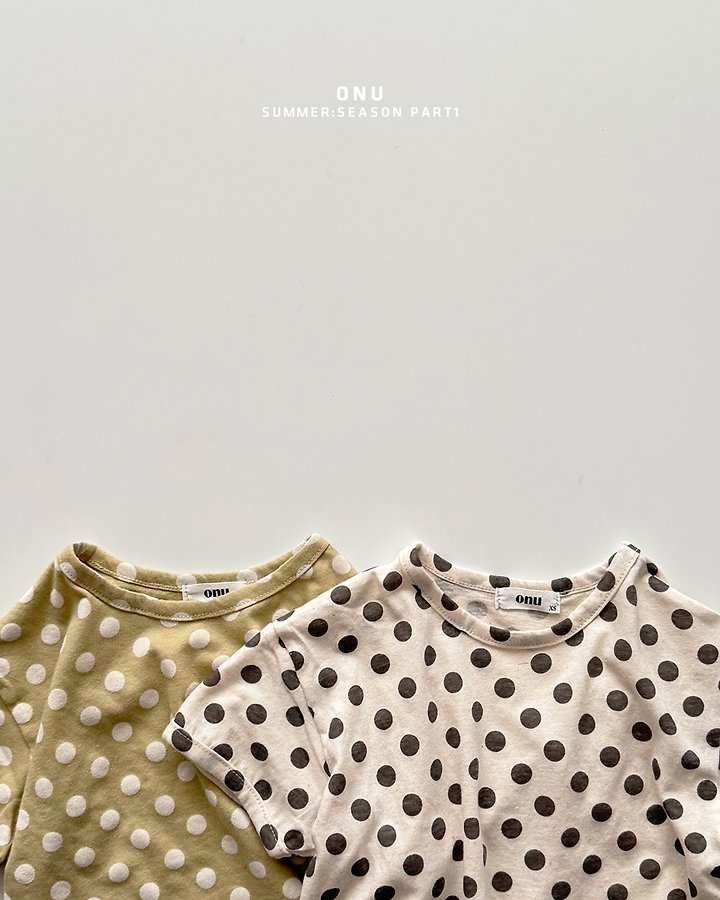 Onu - Korean Children Fashion - #childofig - Eco Dot Short Sleeve Tee - 5