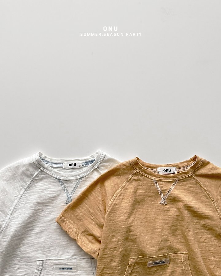 Onu - Korean Children Fashion - #stylishchildhood - Stitch Short Sleeve Tee - 4