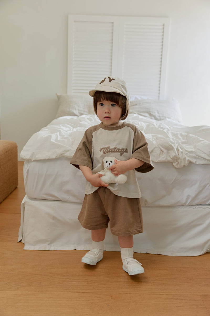 Onu - Korean Children Fashion - #childrensboutique - Vintage Short Sleeve Tee - 9