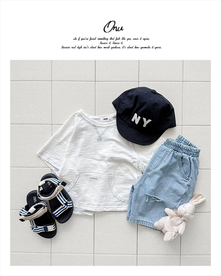 Onu - Korean Children Fashion - #designkidswear - Stitch Short Sleeve Tee - 6