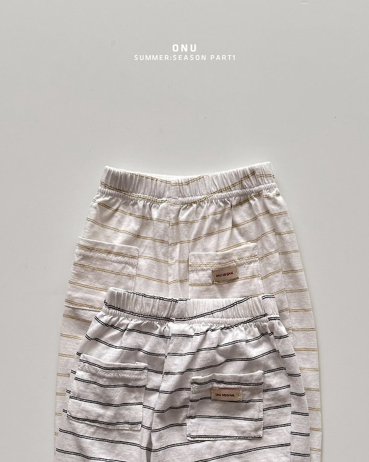 Onu - Korean Children Fashion - #designkidswear - 8-Length Stripe Pants - 5