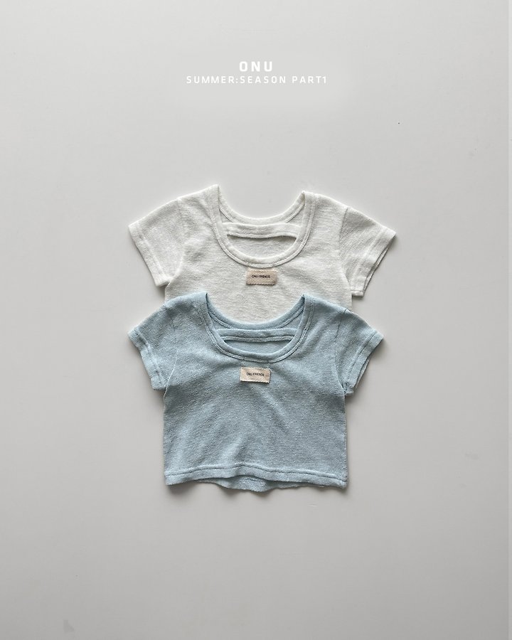 Onu - Korean Children Fashion - #designkidswear - U-neck Short Sleeve Tee