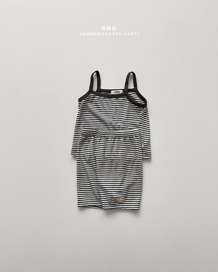 Onu - Korean Children Fashion - #discoveringself - Ice Strap Sleeveless Set - 3