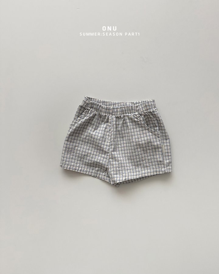 Onu - Korean Children Fashion - #discoveringself - Check Shorts - 2