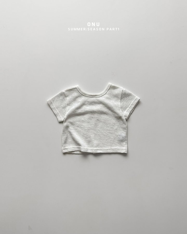 Onu - Korean Children Fashion - #discoveringself - U-neck Short Sleeve Tee - 2