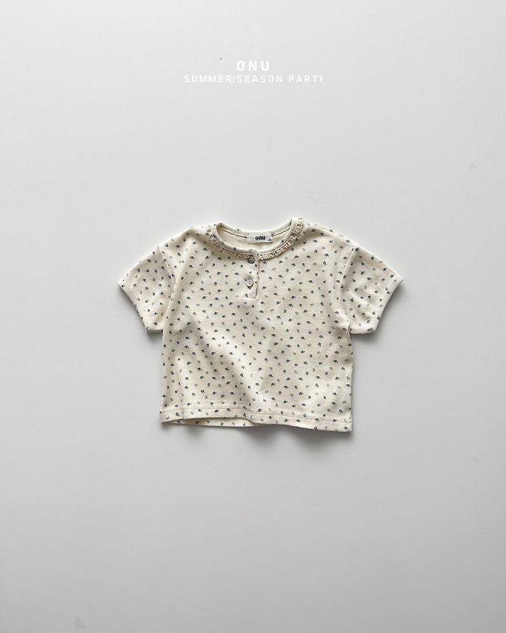 Onu - Korean Children Fashion - #fashionkids - Flower Lace Tee - 3