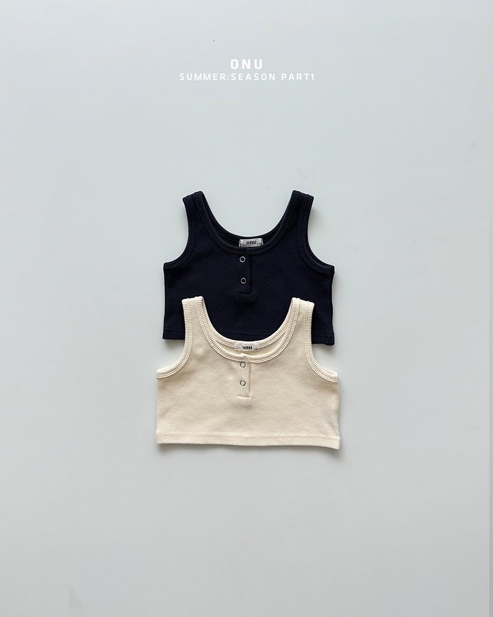 Onu - Korean Children Fashion - #fashionkids - Mini Waffle Sleeveless