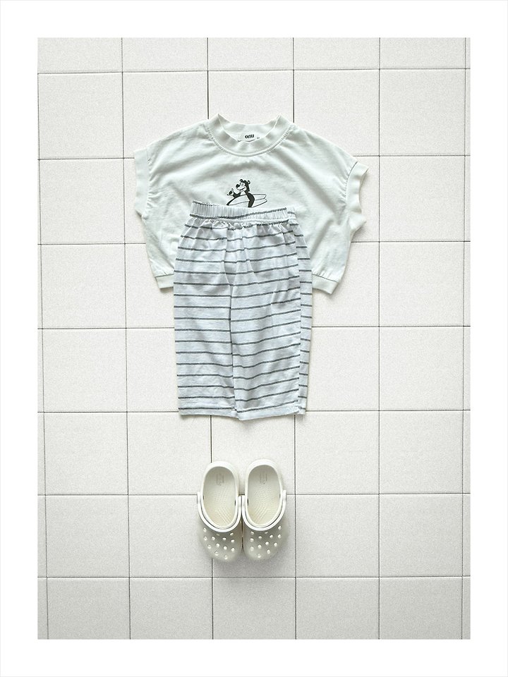 Onu - Korean Children Fashion - #fashionkids - 8-Length Stripe Pants - 7