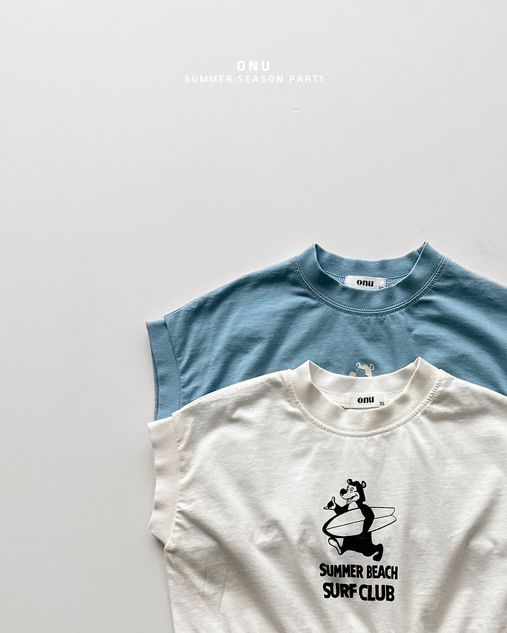 Onu - Korean Children Fashion - #discoveringself - Surfing Bear Tee - 4