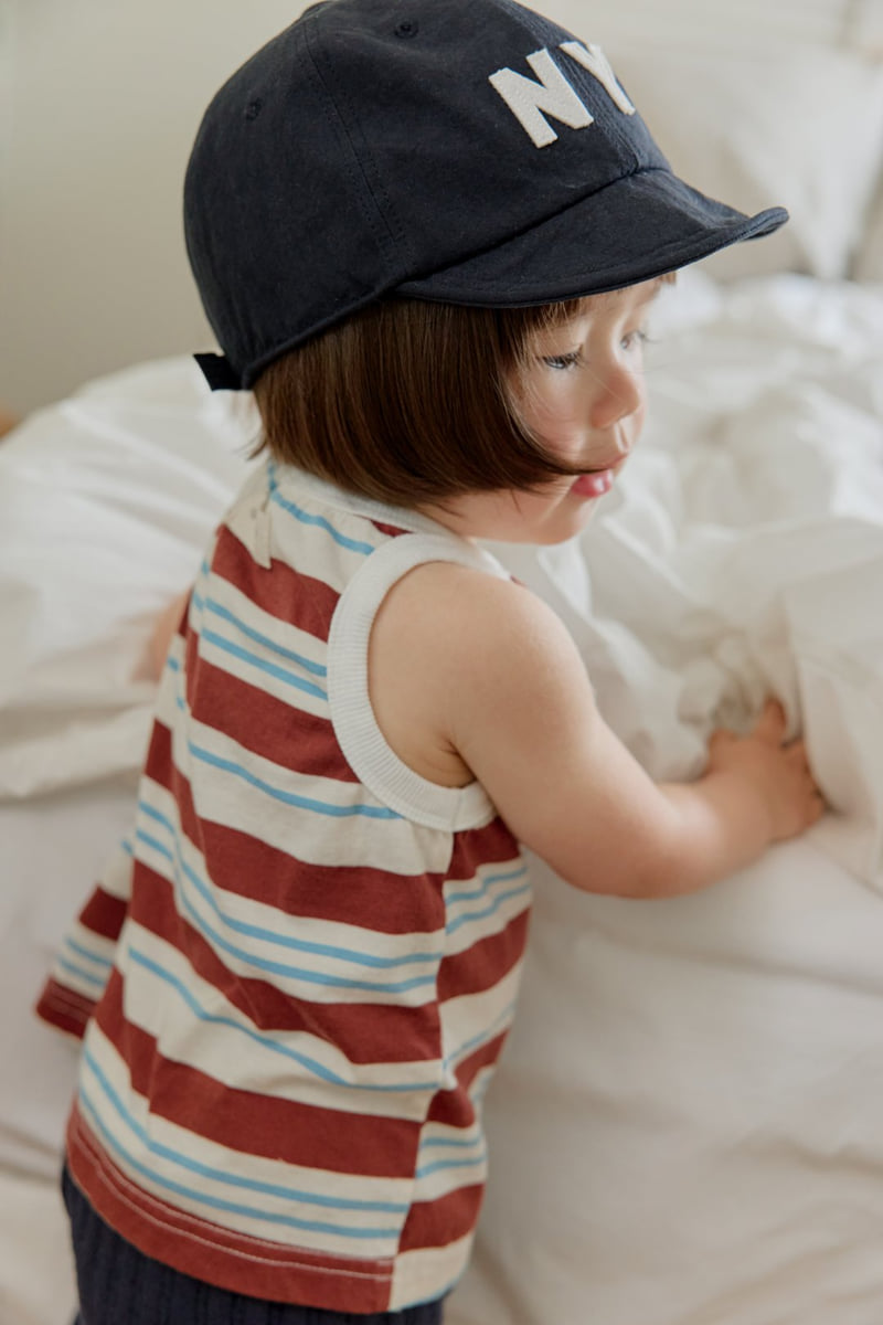 Onu - Korean Children Fashion - #fashionkids - Stripe Rappa Sleeveless - 9