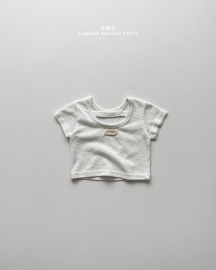 Onu - Korean Children Fashion - #fashionkids - U-neck Short Sleeve Tee - 4