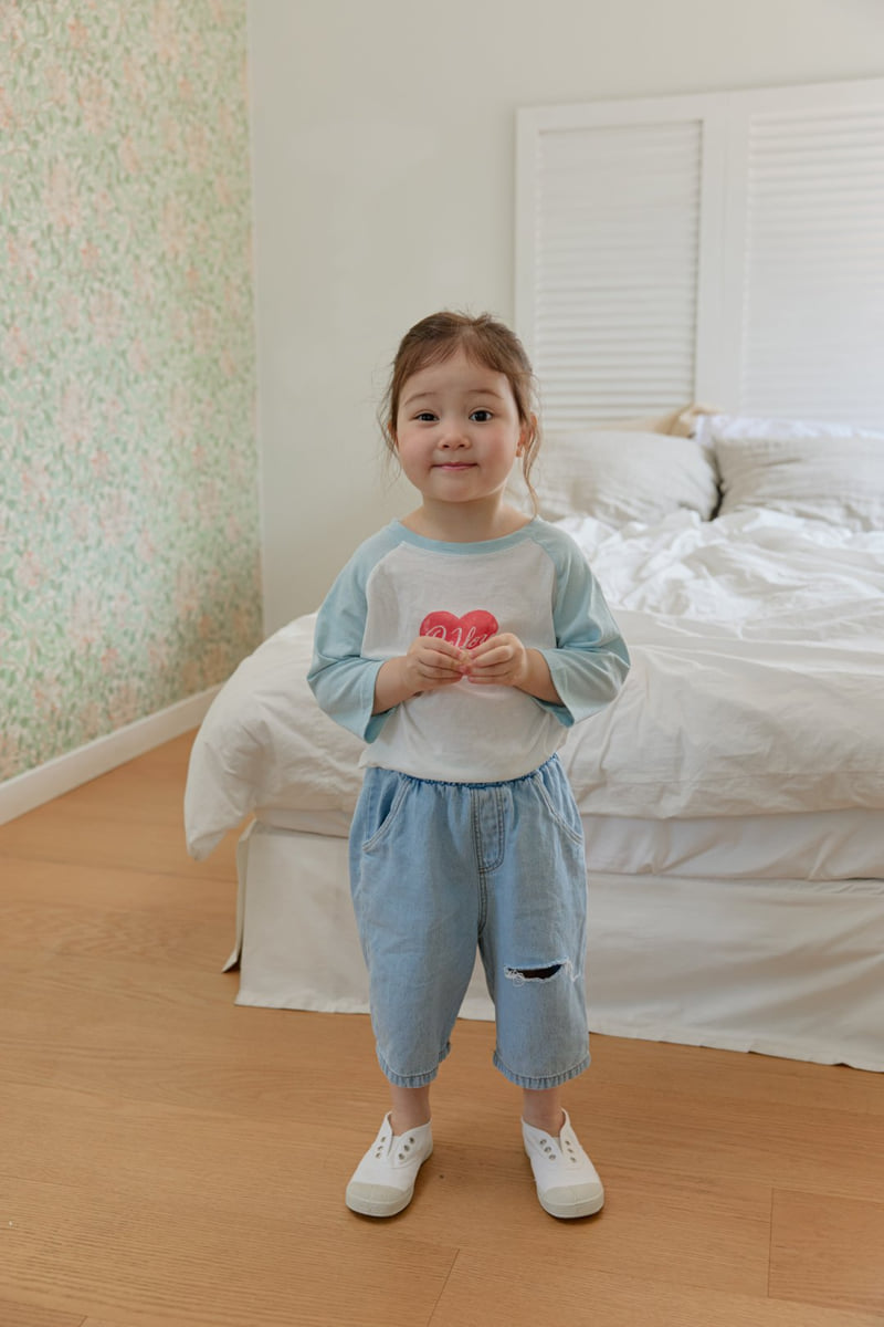 Onu - Korean Children Fashion - #kidsstore - Heart Cropped Tee - 10