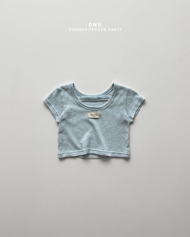 Onu - Korean Children Fashion - #kidsstore - U-neck Short Sleeve Tee - 5