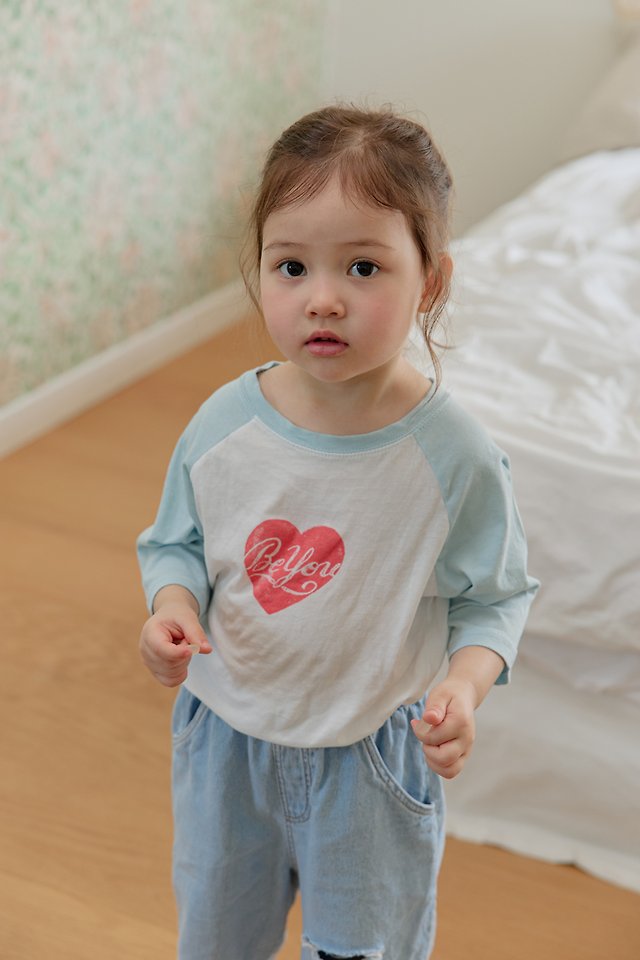 Onu - Korean Children Fashion - #kidzfashiontrend - Heart Cropped Tee - 11