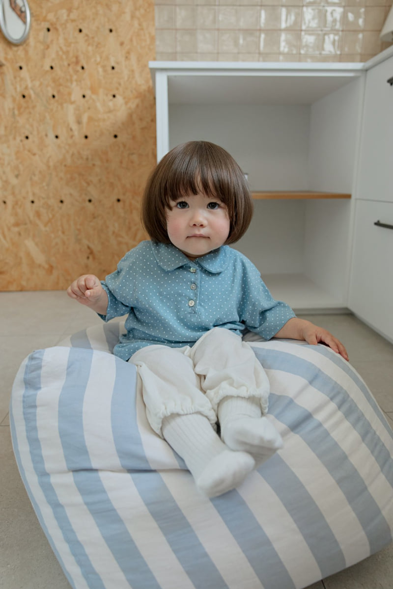Onu - Korean Children Fashion - #littlefashionista - Dot Collar Short Sleeve Tee - 10