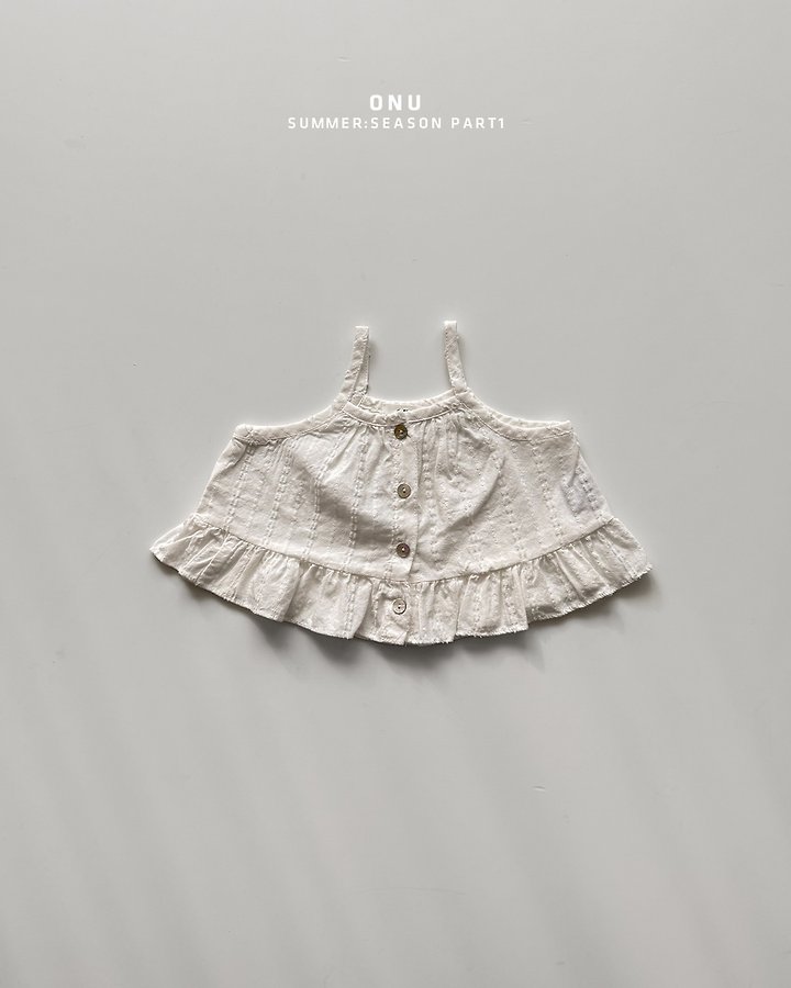 Onu - Korean Children Fashion - #littlefashionista - Frill Sleeveless Blouse - 3