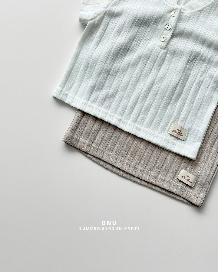 Onu - Korean Children Fashion - #magicofchildhood - Ribbed Button Tee - 5