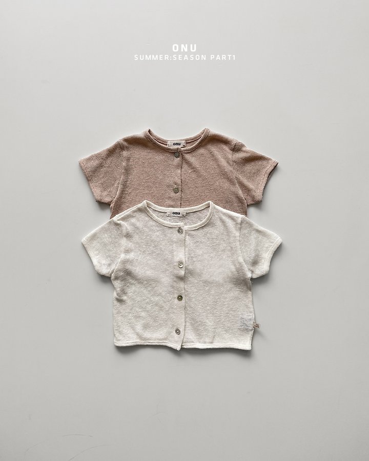 Onu - Korean Children Fashion - #magicofchildhood - Knit Short Sleeve Cardigan