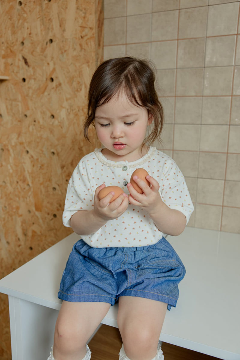 Onu - Korean Children Fashion - #magicofchildhood - Flower Lace Tee - 9