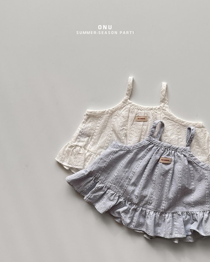 Onu - Korean Children Fashion - #littlefashionista - Frill Sleeveless Blouse - 4