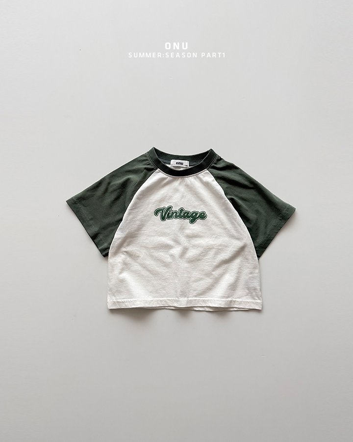 Onu - Korean Children Fashion - #magicofchildhood - Vintage Short Sleeve Tee - 2