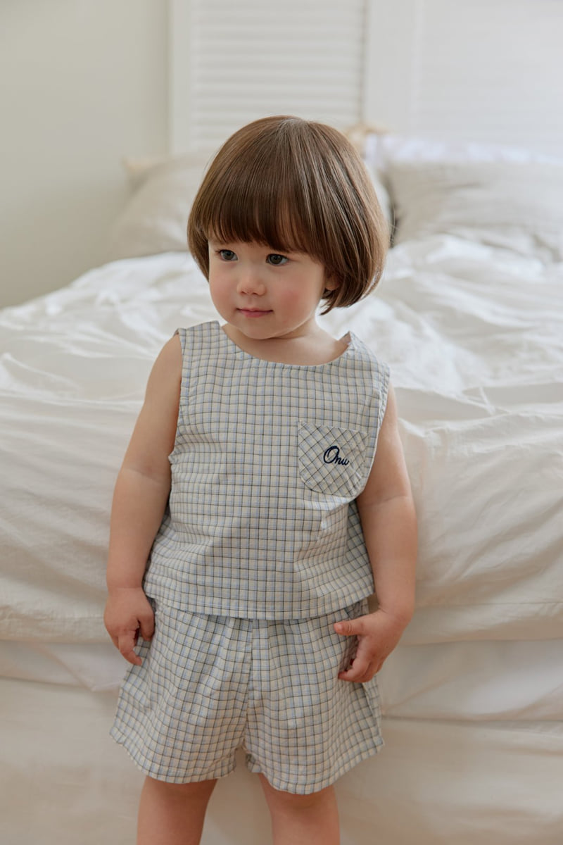 Onu - Korean Children Fashion - #minifashionista - Check Sleeveless Blouse - 9