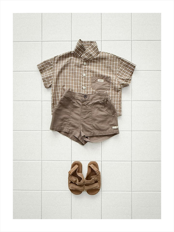 Onu - Korean Children Fashion - #minifashionista - Summer Check Shirt - 7