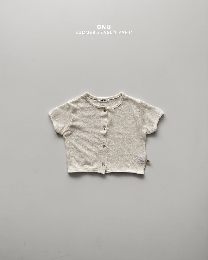 Onu - Korean Children Fashion - #minifashionista - Knit Short Sleeve Cardigan - 2