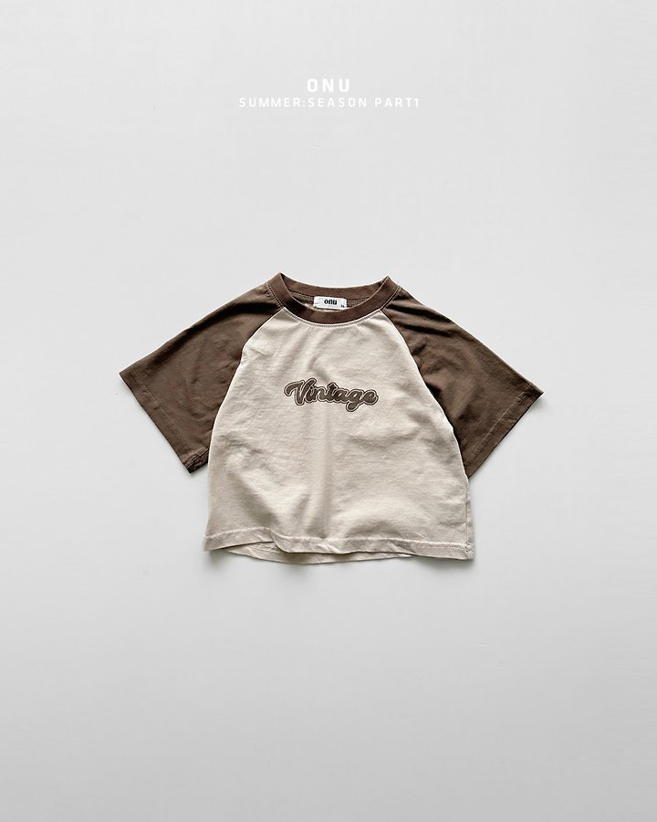 Onu - Korean Children Fashion - #minifashionista - Vintage Short Sleeve Tee - 3