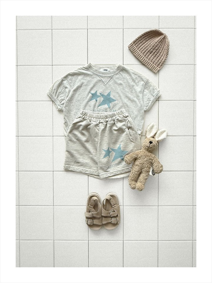 Onu - Korean Children Fashion - #minifashionista - Star Ribbed Tee - 7